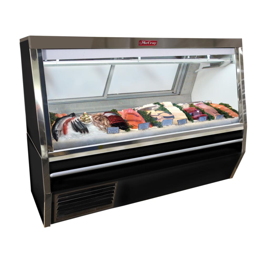 367-SCCFS34N8BELED 96" Full Service Fish/Poultry Case w/ Straight Glass - (1) Level, 115v