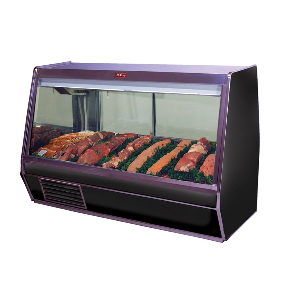 367-SCCMS32E6BELED 74" Full Service Red Meat Case w/ Straight Glass - (1) Level, 115v