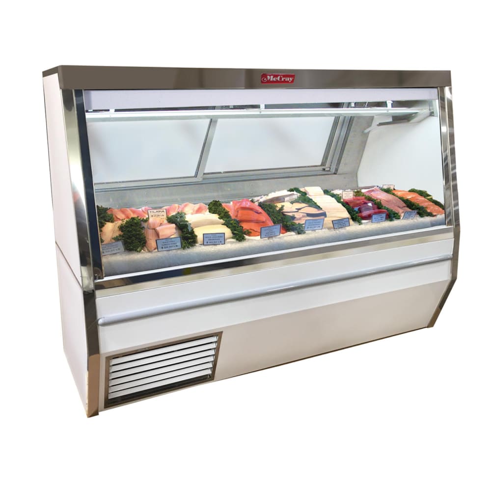 367-SCCFS34N8LED 96" Full Service Fish/Poultry Case w/ Straight Glass - (1) Level, 115v