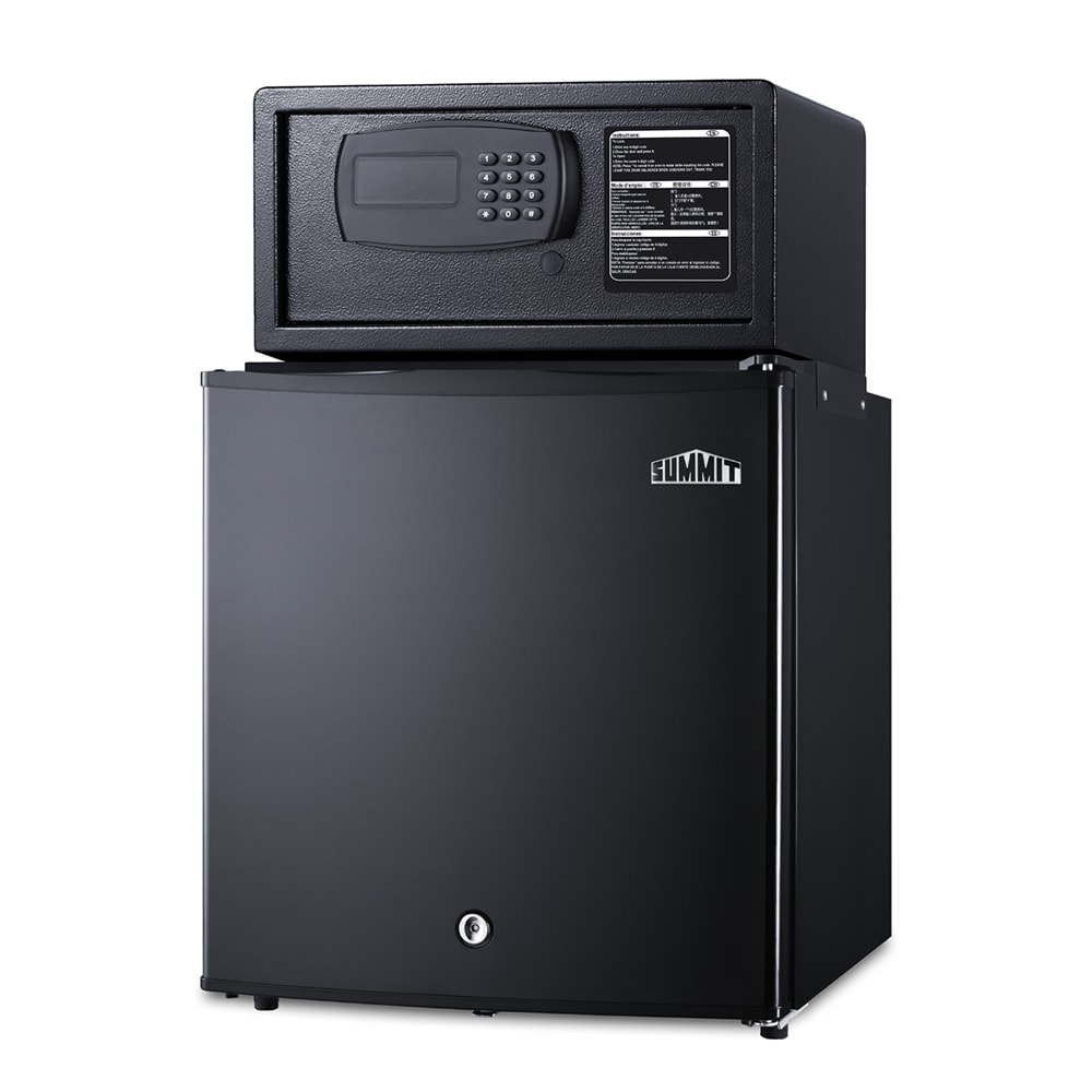 162-MBSAFEB 1.6 cu ft Minibar Refrigerator & Safe w/ Solid Door - Black, 115v