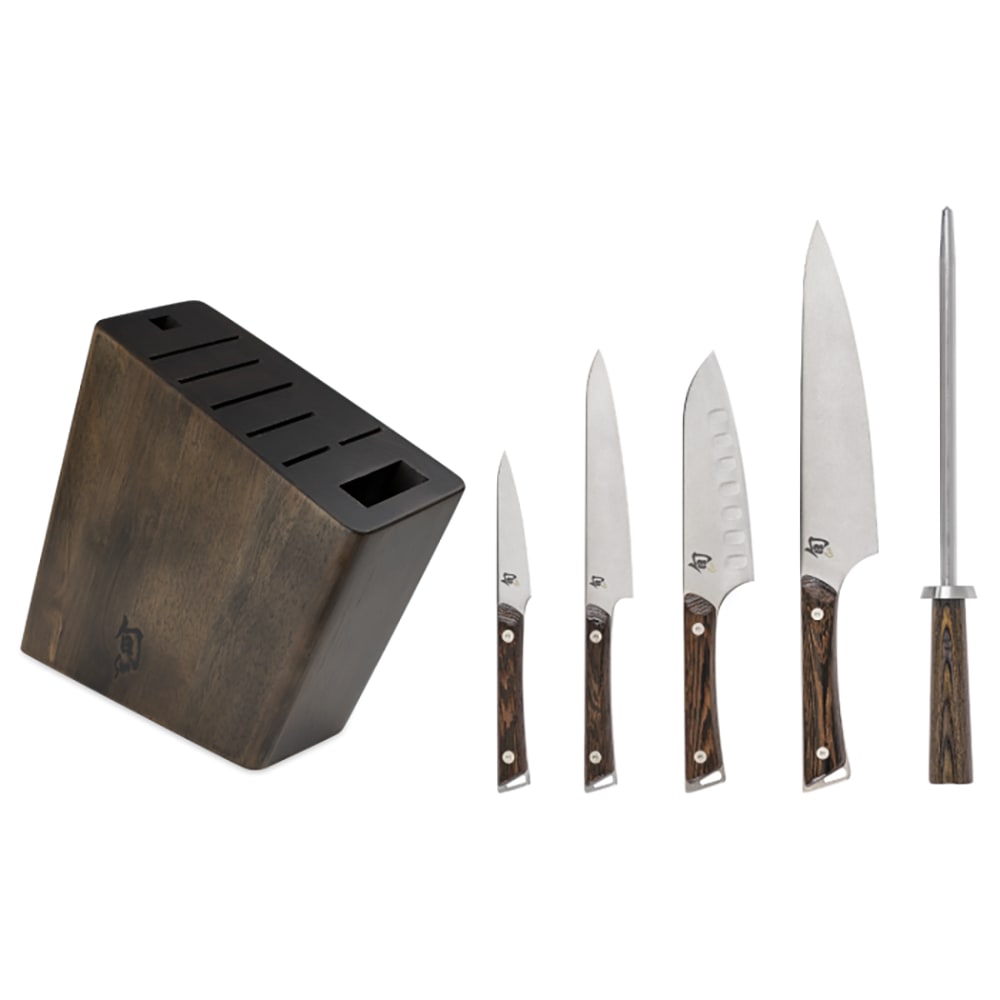 194-SWTS0600 6 Piece Kanso Knife Set w/ Wooden Block