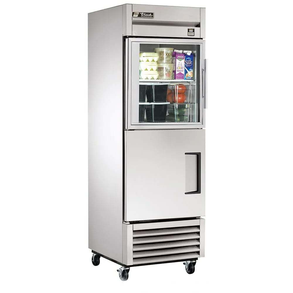 598-TS231G1LH 27" One Section Reach In Refrigerator, (1) Glass Door & (1) Solid Door, Le...