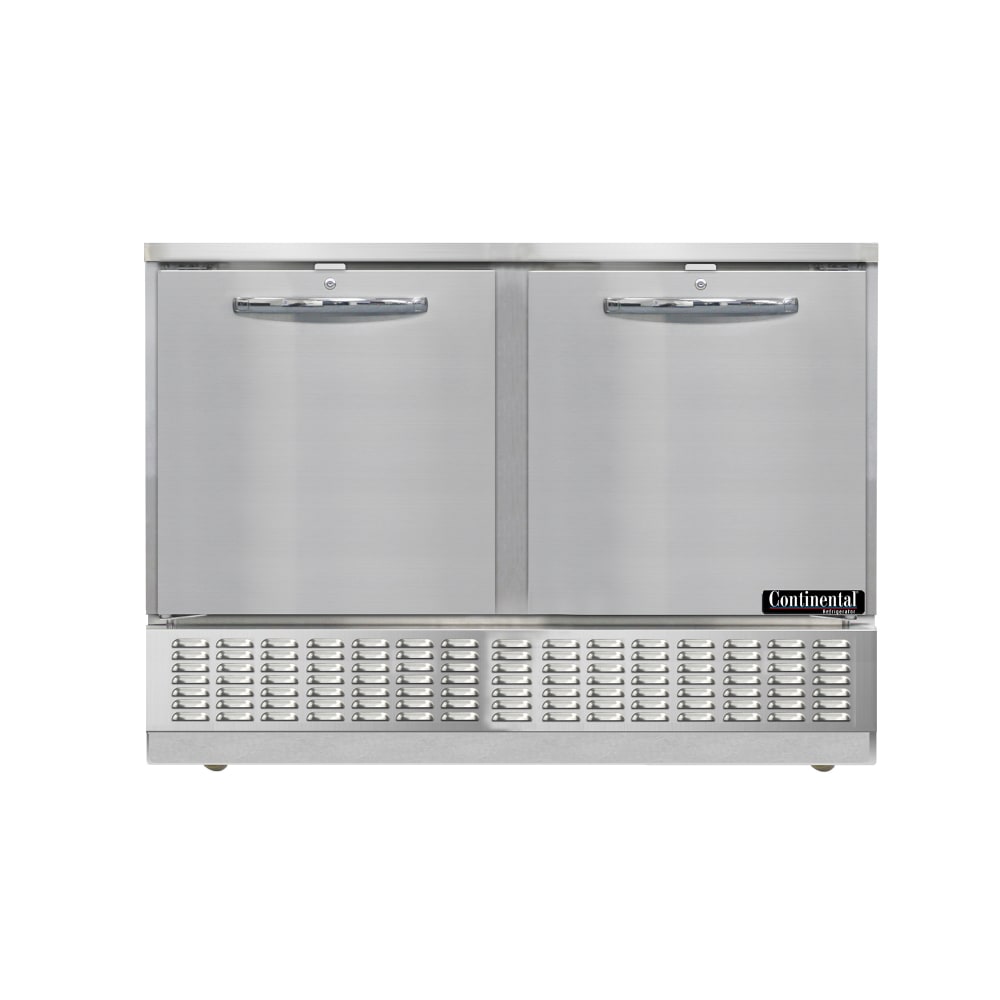 160-UCF48SN 48" Undercounter Freezer w/ (2) Sections & (2) Doors, 115v