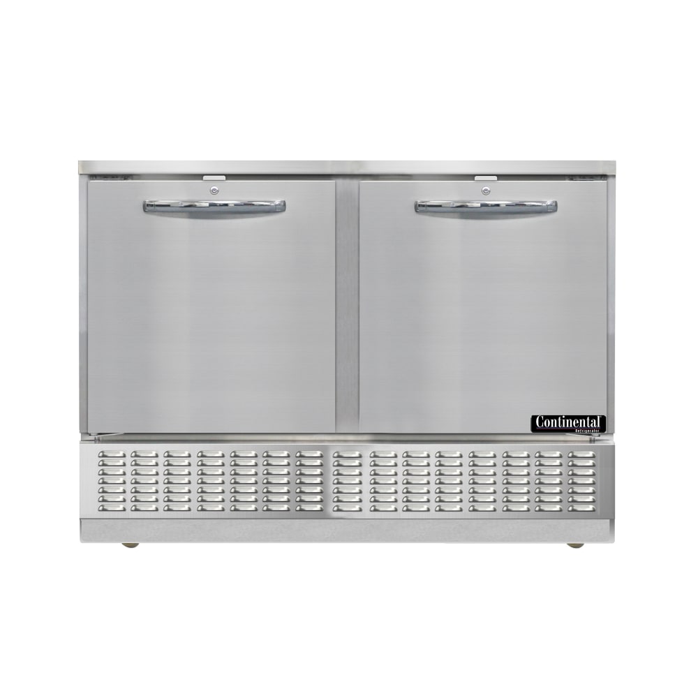 160-UC48SN 48" Undercounter Refrigerator w/ (2) Sections & (2) Doors, 115v