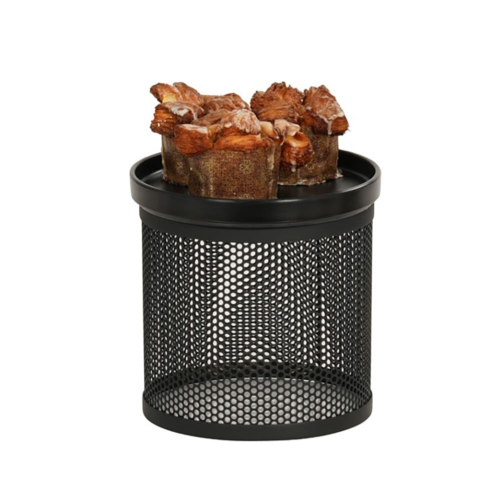 151-22916713 7 1/2" Round Display Riser - 7"H, Metal, Black