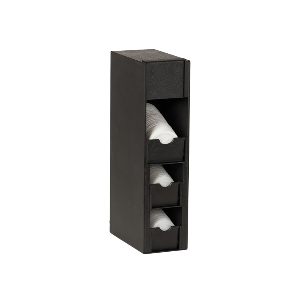 151-2342113 3 Compartment Countertop Lid Organizer - ABS, Black