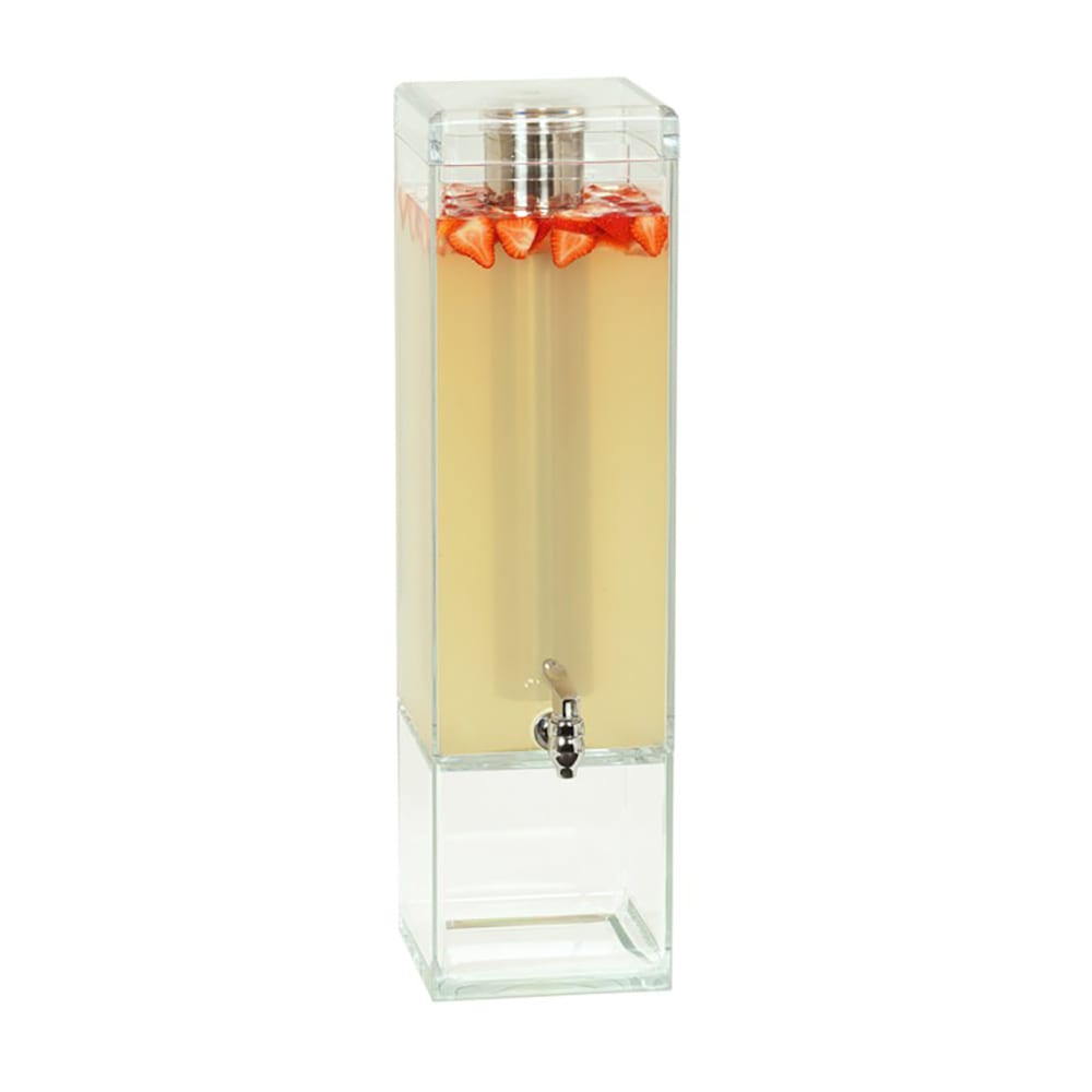 151-234233 3 gal Beverage Dispenser w/ Ice Tube - Polycarbonate Container, Clear Base
