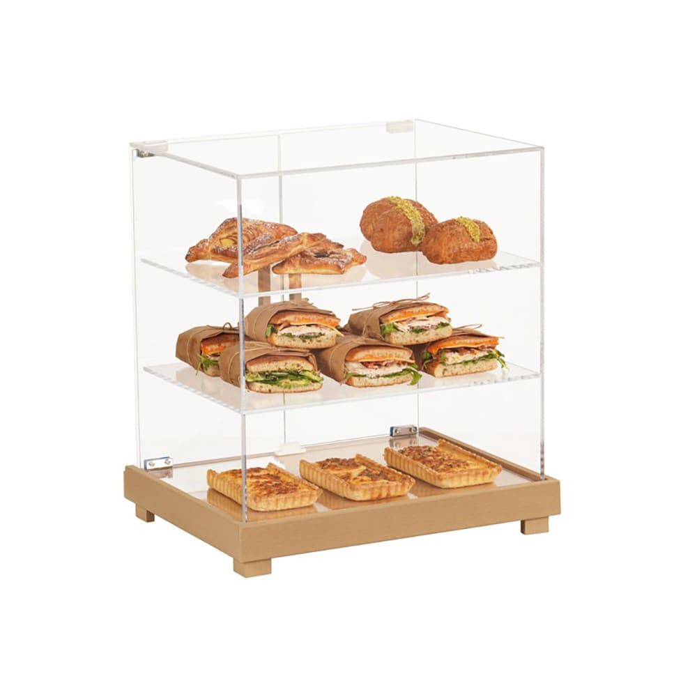 151-23439122 3 Tier Pastry Display Case w/ Swing Doors - 19 3/4"W x 15 1/2"D x 24"...