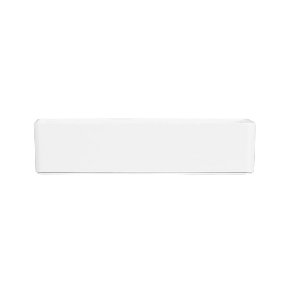 151-2400413615 Rectangular Melamine Bowl - 13" x 6", White