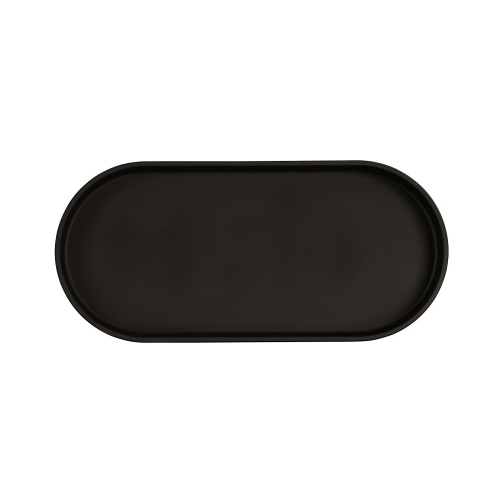 151-2400313613 13" x 6" Oval Hudson Platter - Melamine, Black