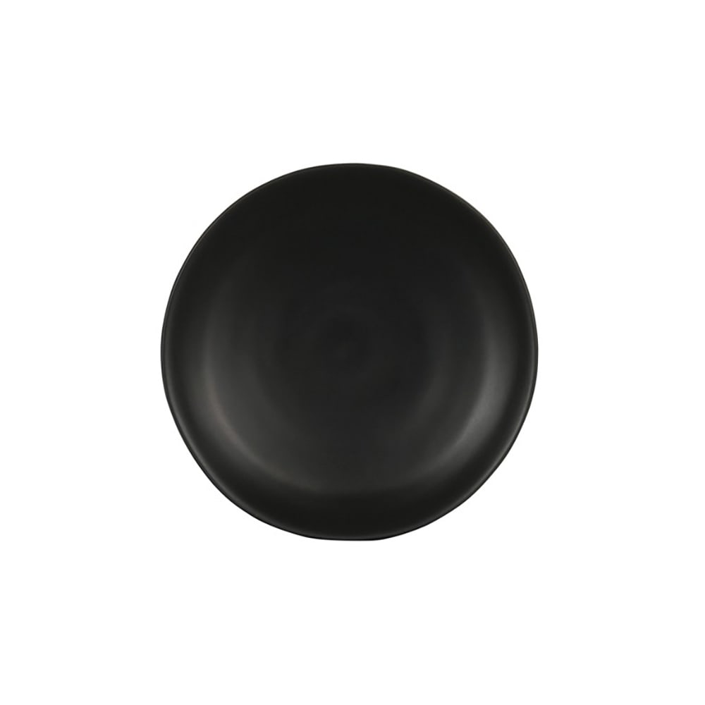 151-24031713 7" Round Melamine Hand Thrown Plate, Black