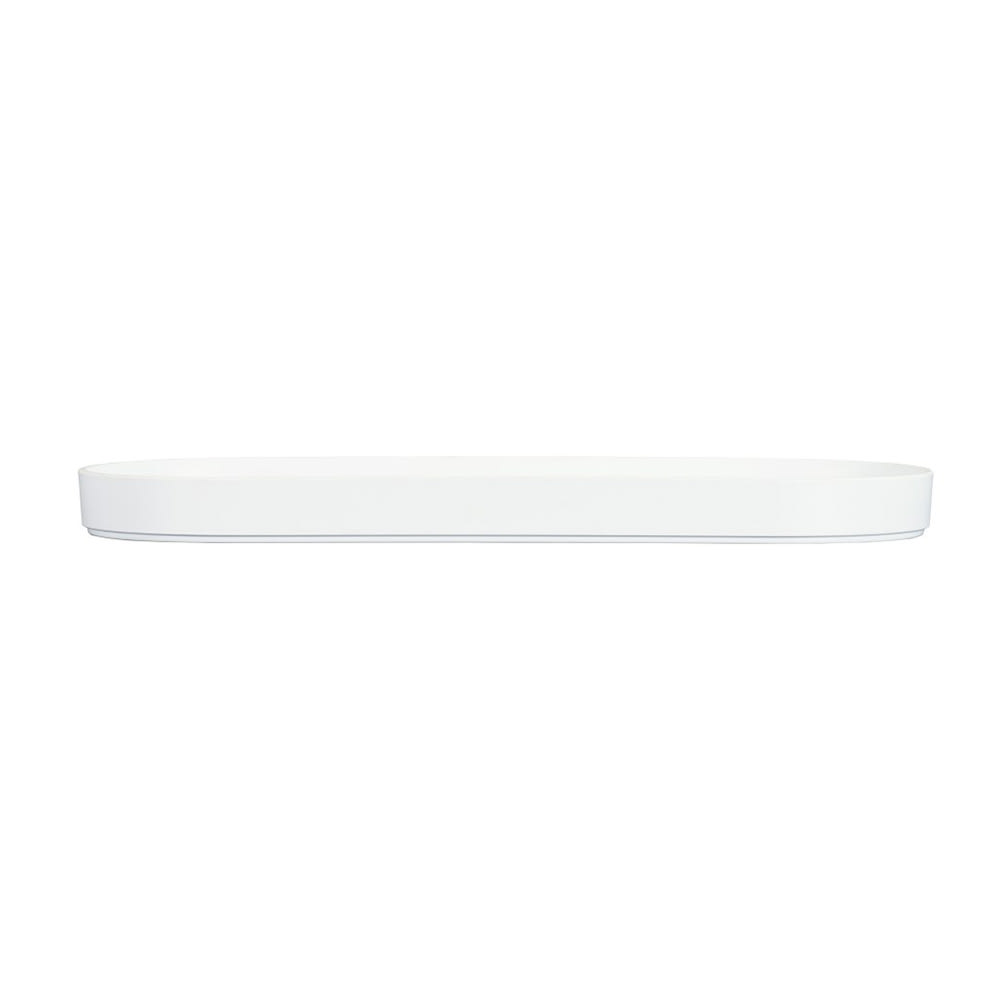 151-2400320815 20" x 8" Oval Hudson Platter - Melamine, White