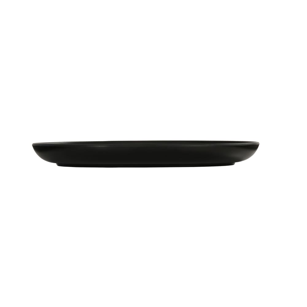 151-2400511713 11" x 7" Oval Oslo Platter - Melamine, Black