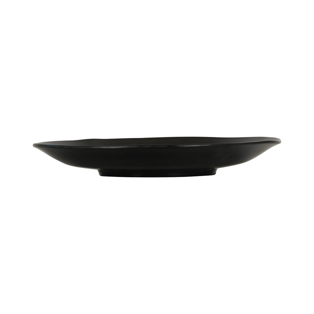 151-240301413 14" Round Hand Thrown Platter - Melamine, Black