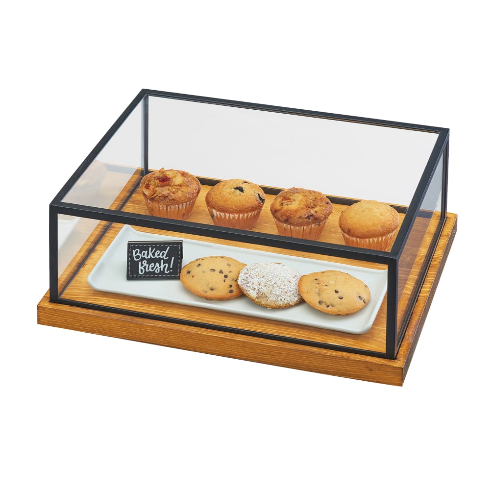 151-3648152099ND Pastry Presentation Case w/ Lift-Off Lid - 20"W x 15"D x 8"H, Met...