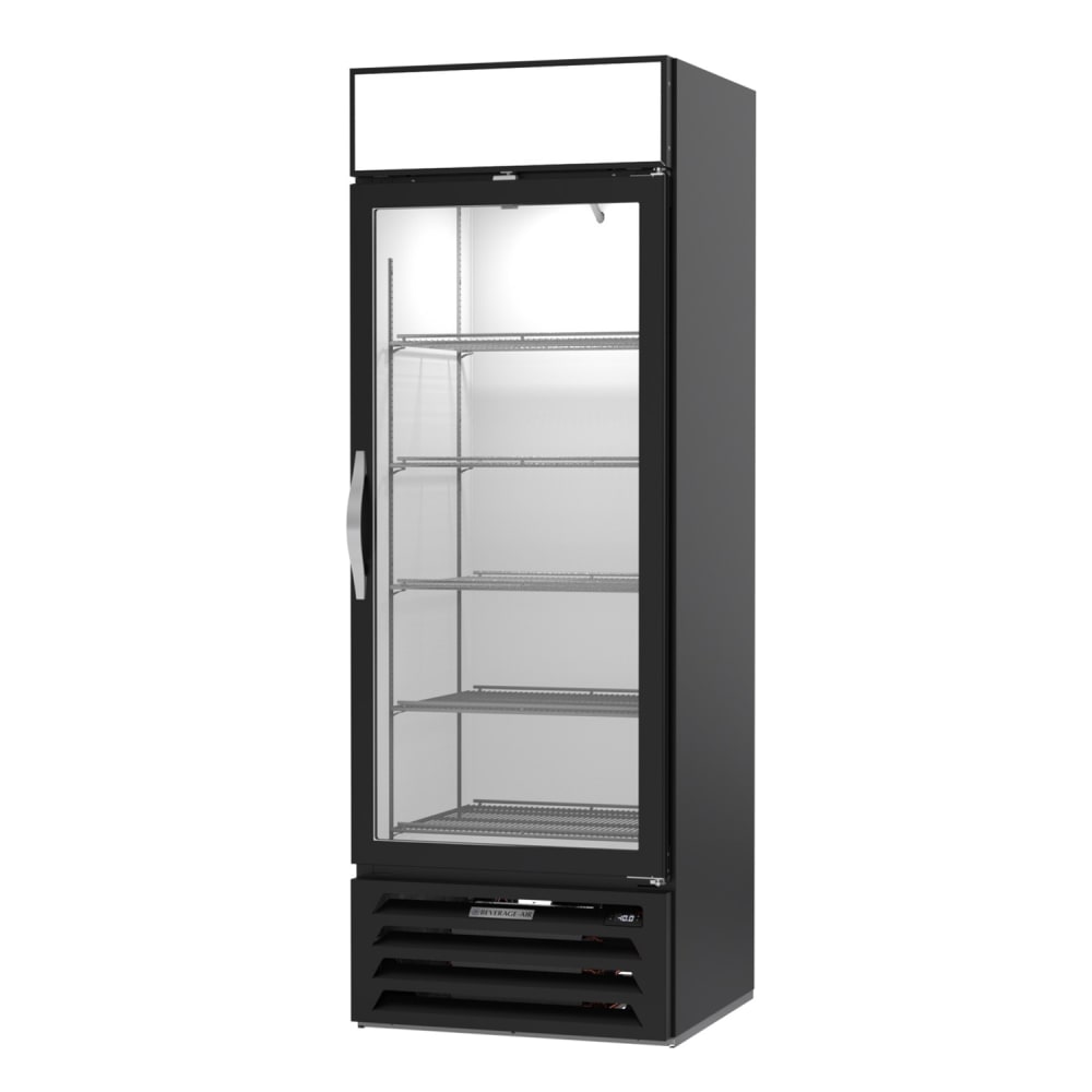 118-MMF19HC1B 27 1/4" One Section Display Freezer w/ Swing Door - Bottom Mount Compressor, B...