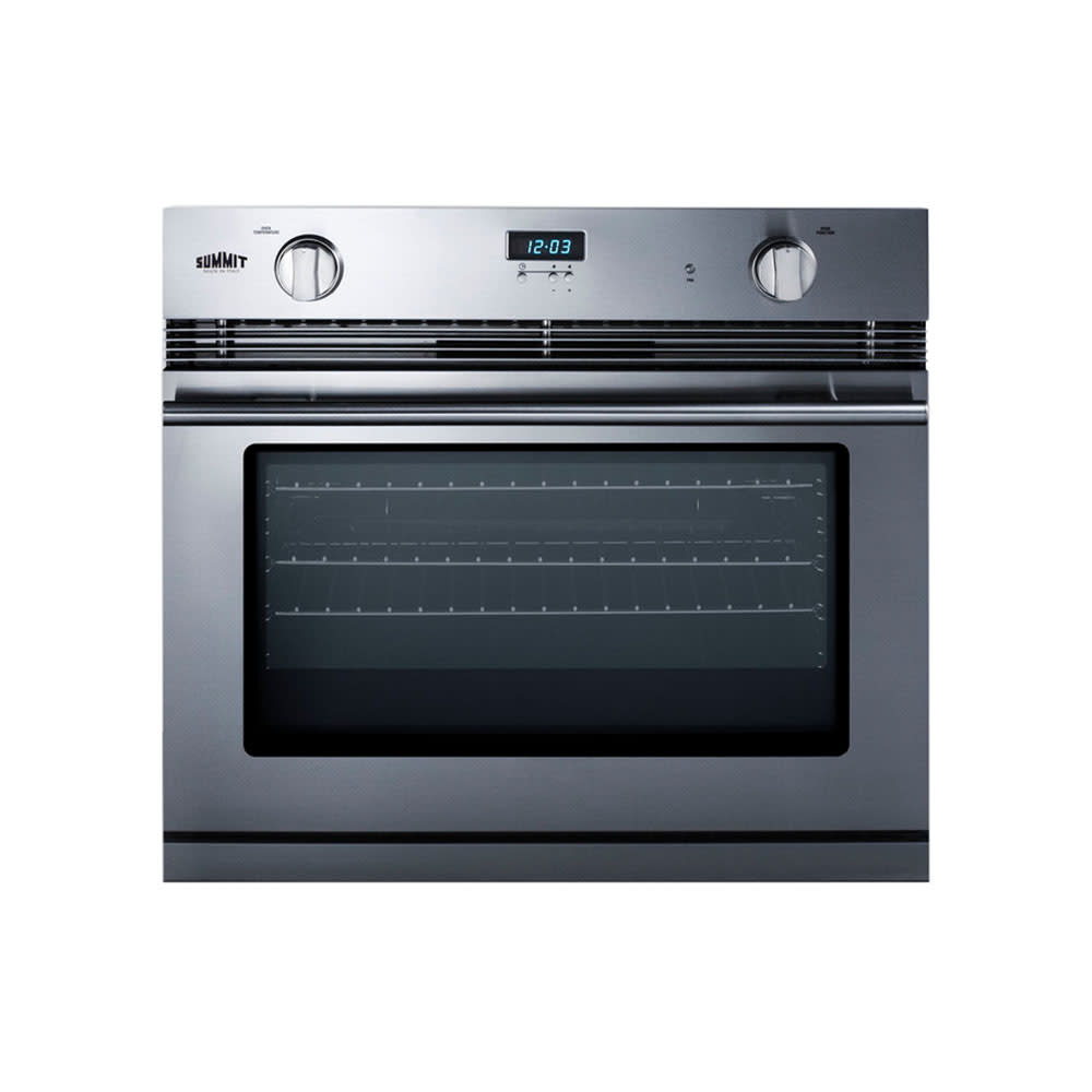 Summit SGWOGD30 30" Gas Wall Oven w/ Glass Door Stainless Steel