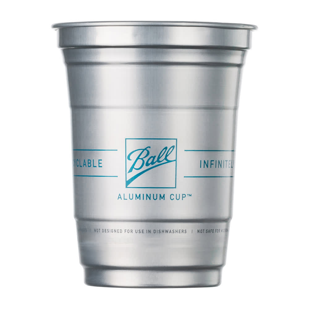 485-741431 16 oz Disposable Cup - Aluminum, Silver