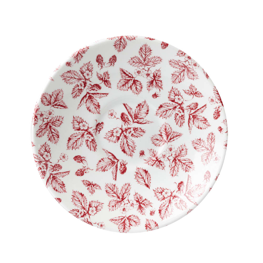 893-CBAGTS1 5 1/2" Round Vintage Prints Tea Saucer - Ceramic, Cranberry Bramble