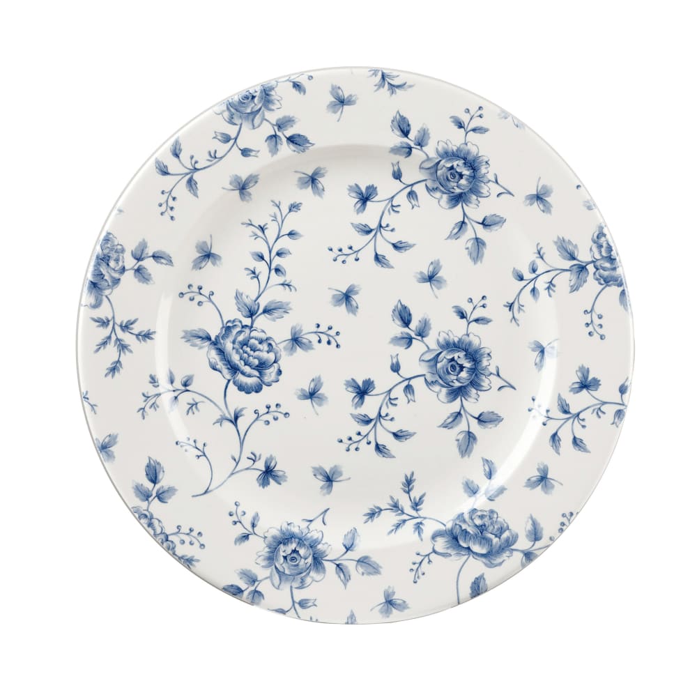 893-RCPVP81 8" Round Vintage Prints Profile Plate - Ceramic, Prague Rose Chintz