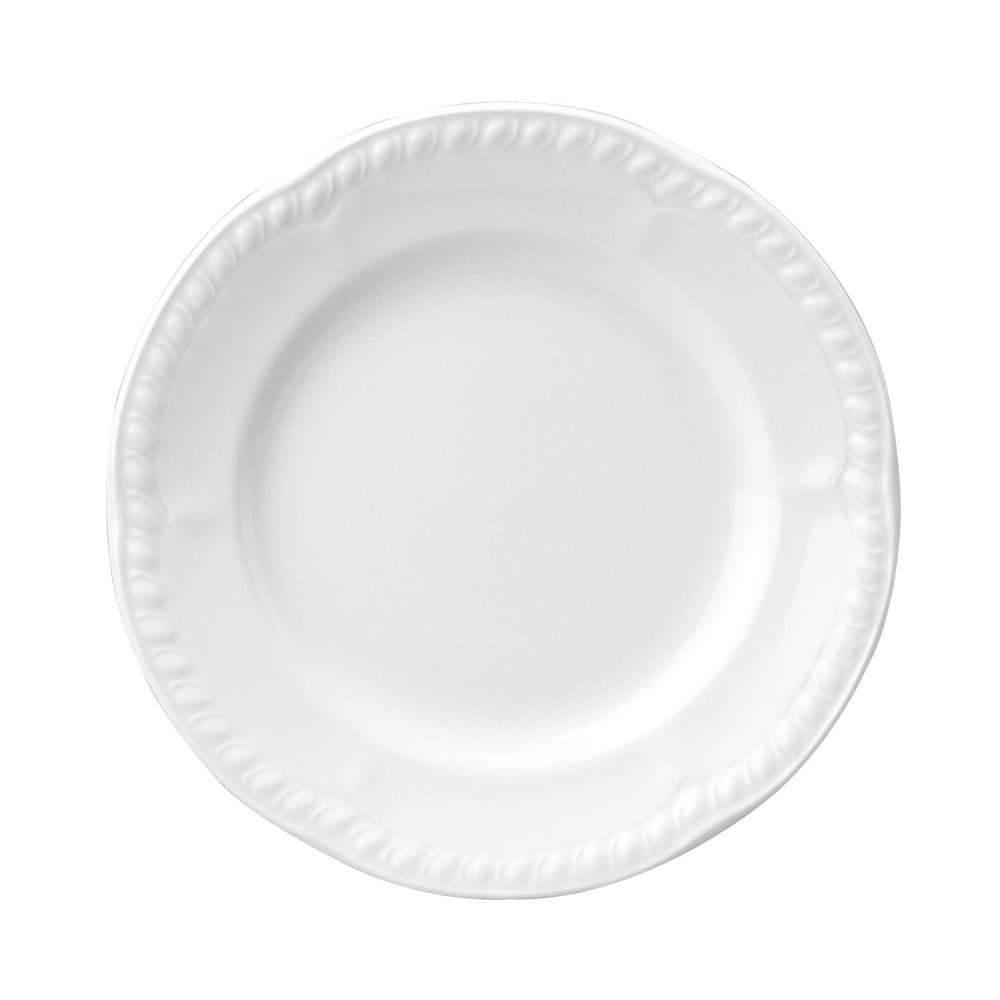 893-WBP101 10" Round Buckingham Plate - Ceramic, White