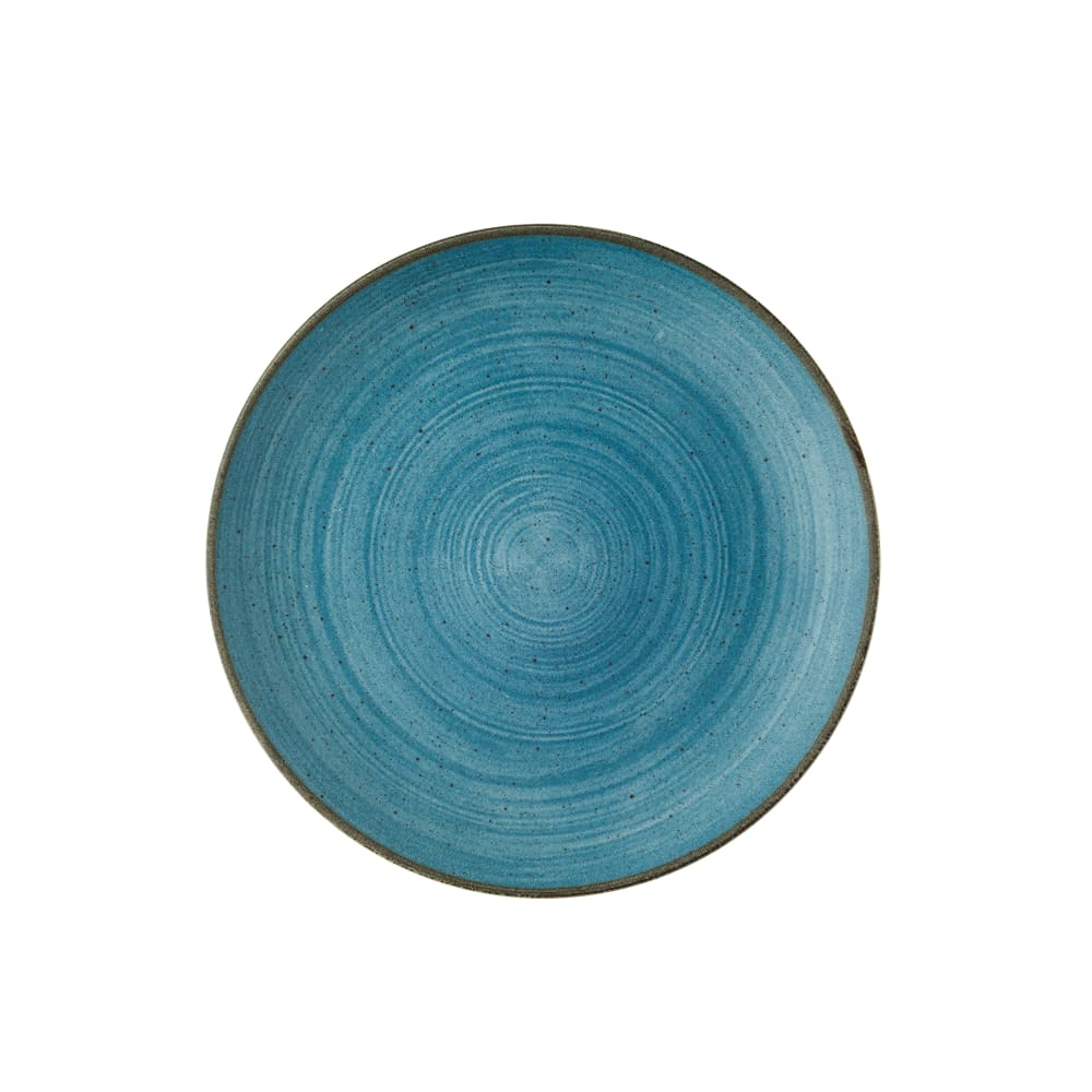 893-SRBEEVP61 6 1/2" Round Stonecast® Couple Plate - Ceramic, Raw Blue