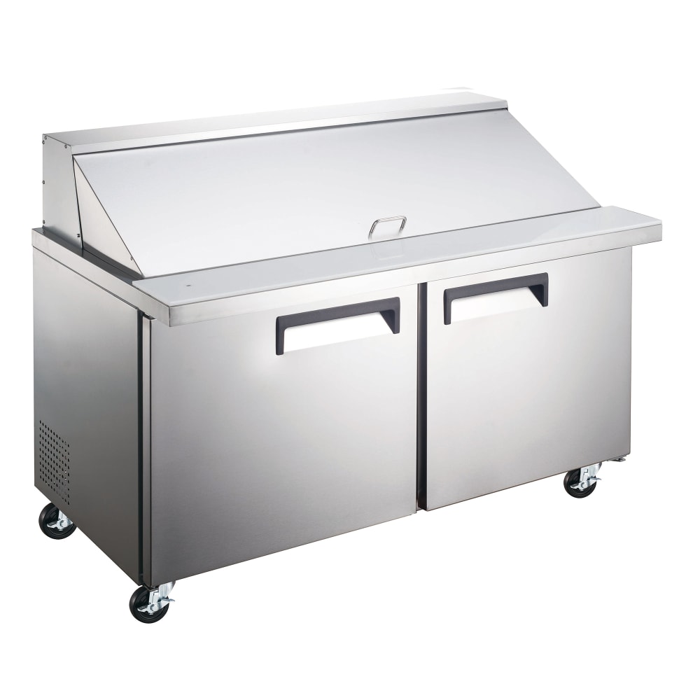 056-GRSLM2D60 60" Mega Top Sandwich/Salad Prep Table w/ Refrigerated Base, 115v