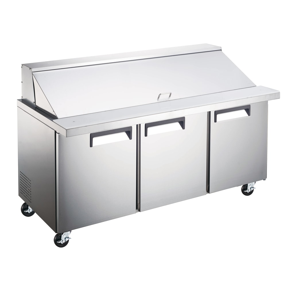056-GRSLM3D 70 1/4" Mega Top Sandwich/Salad Prep Table w/ Refrigerated Base, 115v