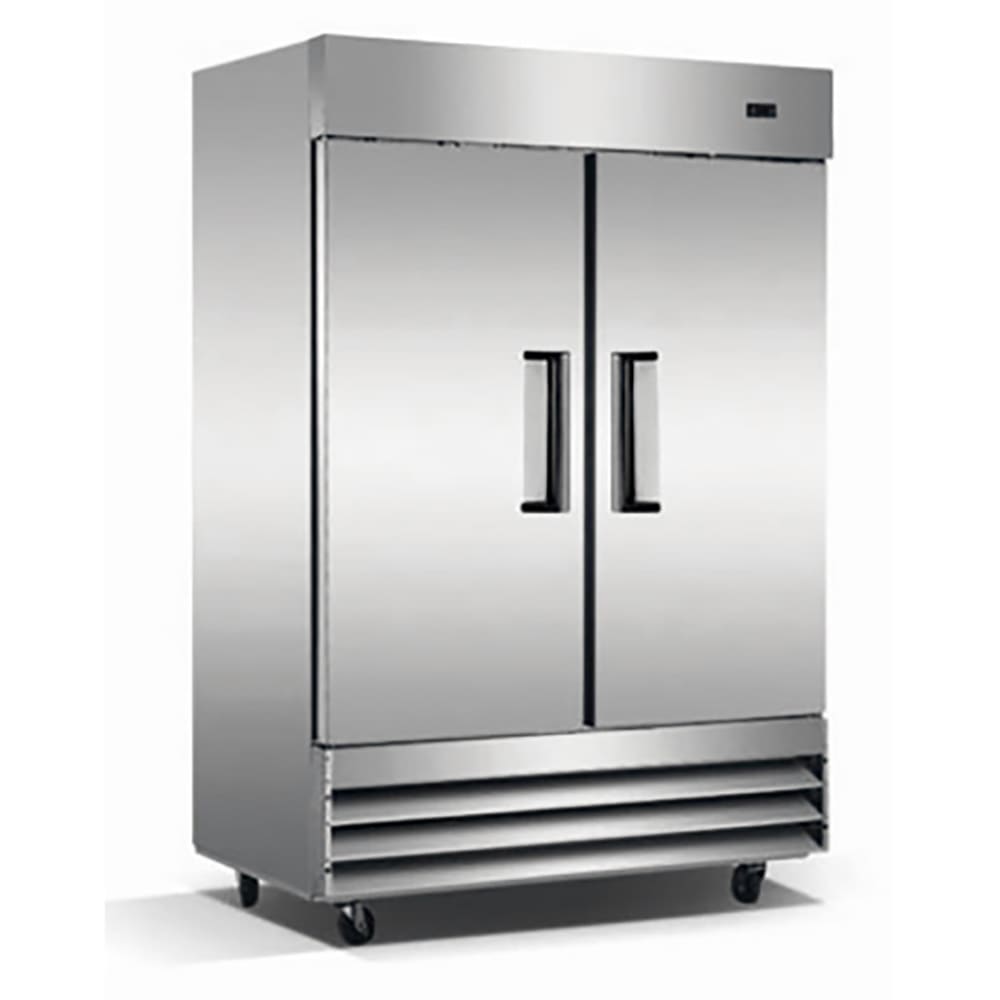 056-GRRF2D 54" Two Section Reach In Refrigerator, (2) Left/Right Hinge Solid Doors, 115v