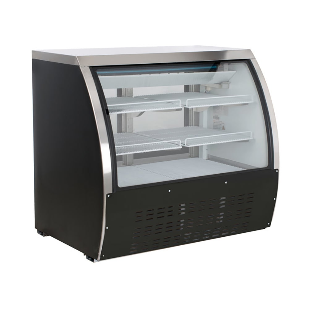 407-USDC48 48" Full Service Deli Case w/ Curved Glass - (3) Levels, 115v