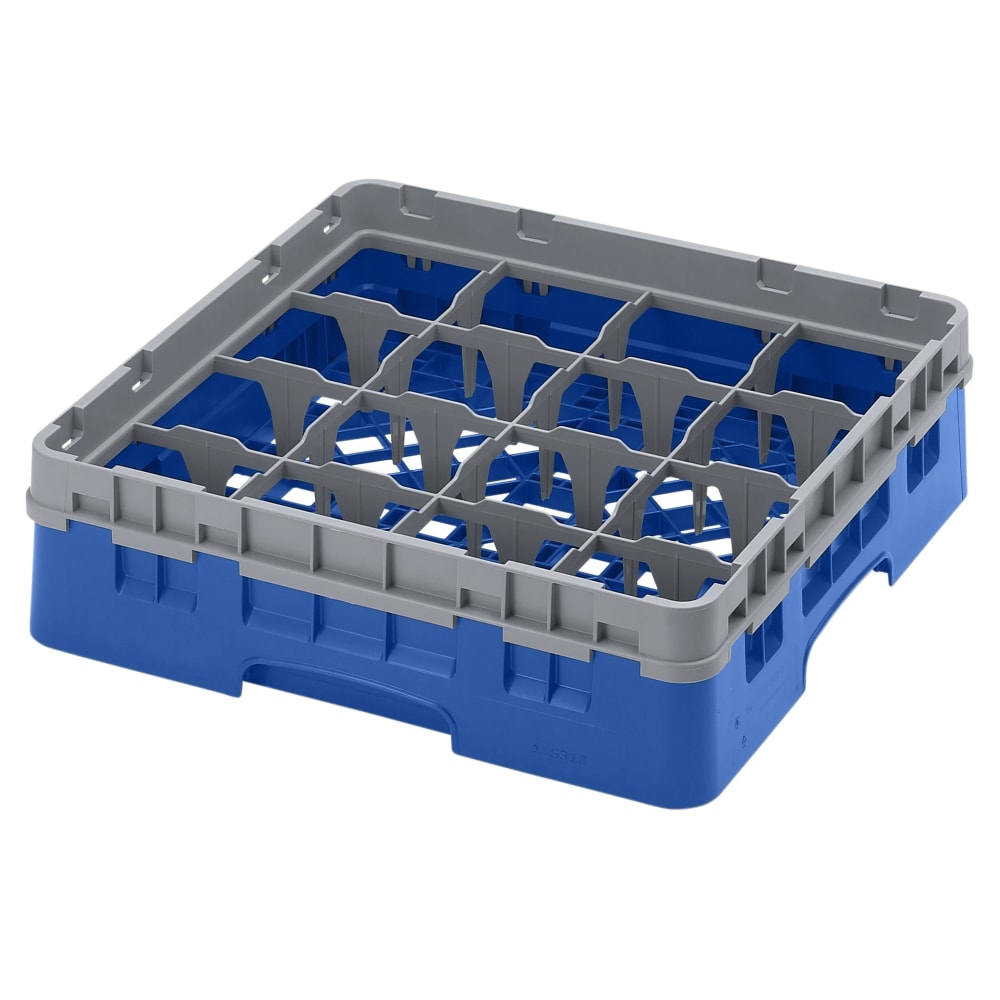 144-25S1214168 Camrack® Glass Rack w/ (25) Compartments - (6) Gray Extenders, Blue