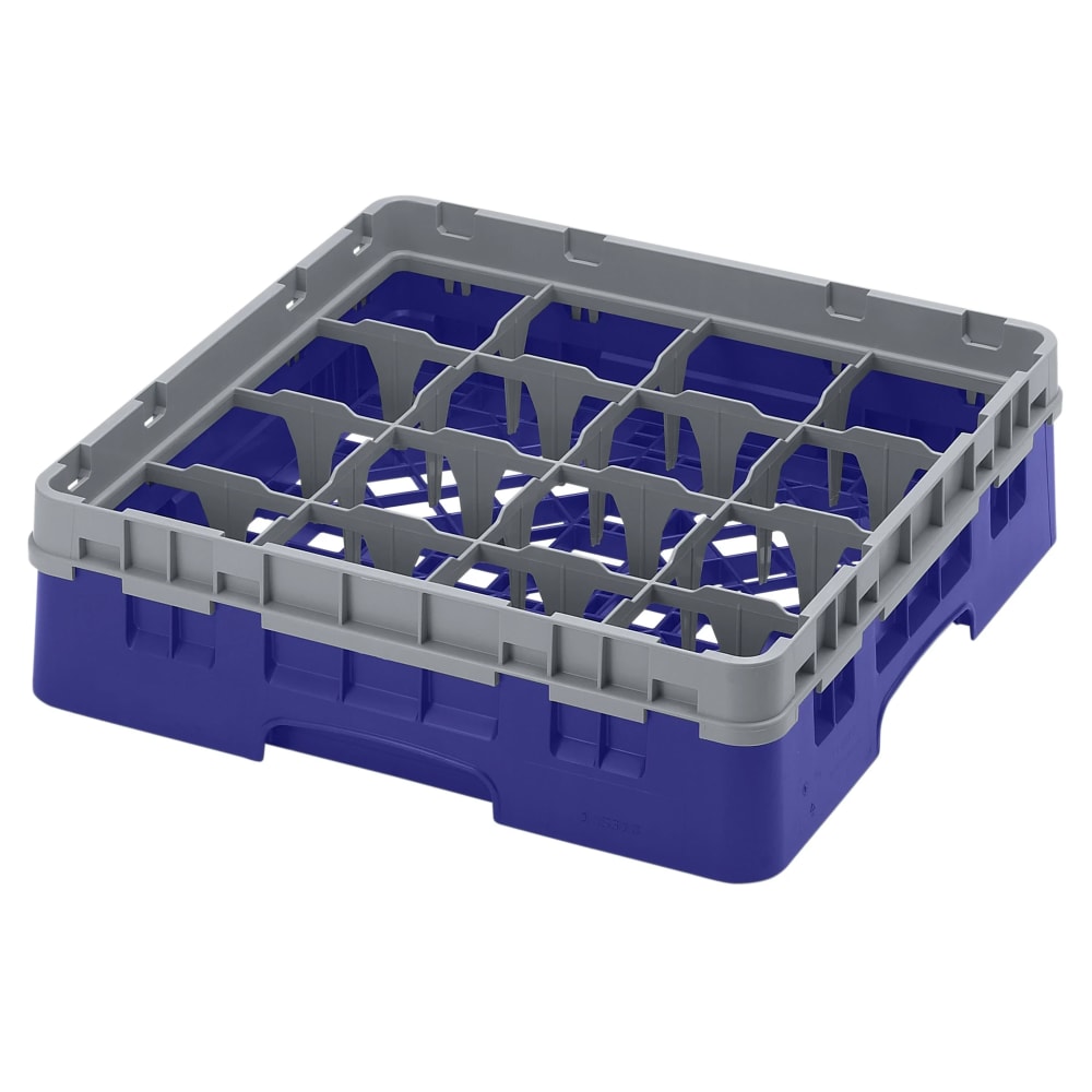 144-25S1214186 Camrack® Glass Rack w/ (25) Compartments - (6) Gray Extenders, Navy Blue
