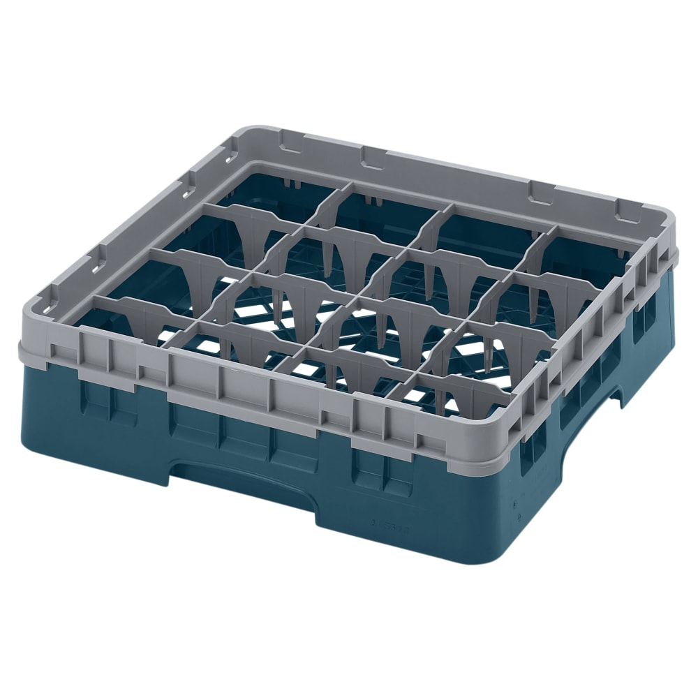 144-25S1214414 Camrack® Glass Rack w/ (25) Compartments - (6) Gray Extenders, Teal
