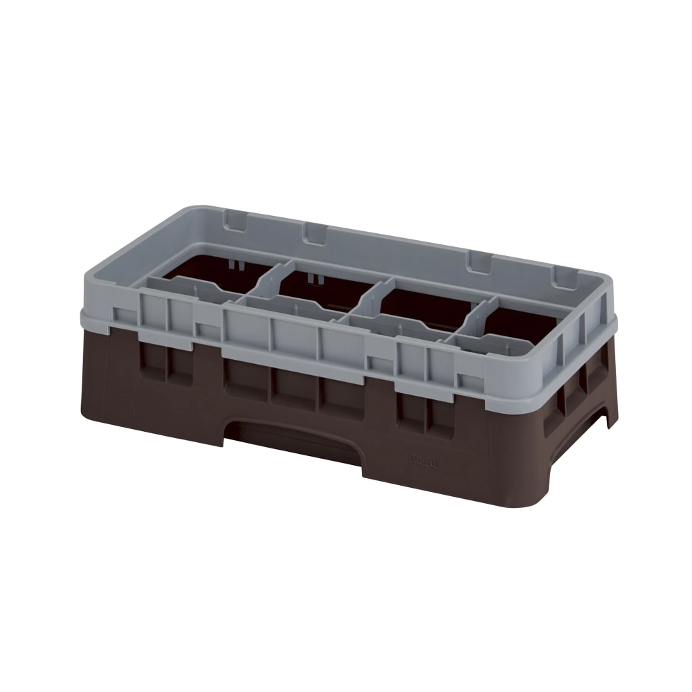144-8HS1114167 Camrack Glass Rack - Half Size, (6)Extenders, 8 Compartments, Brown