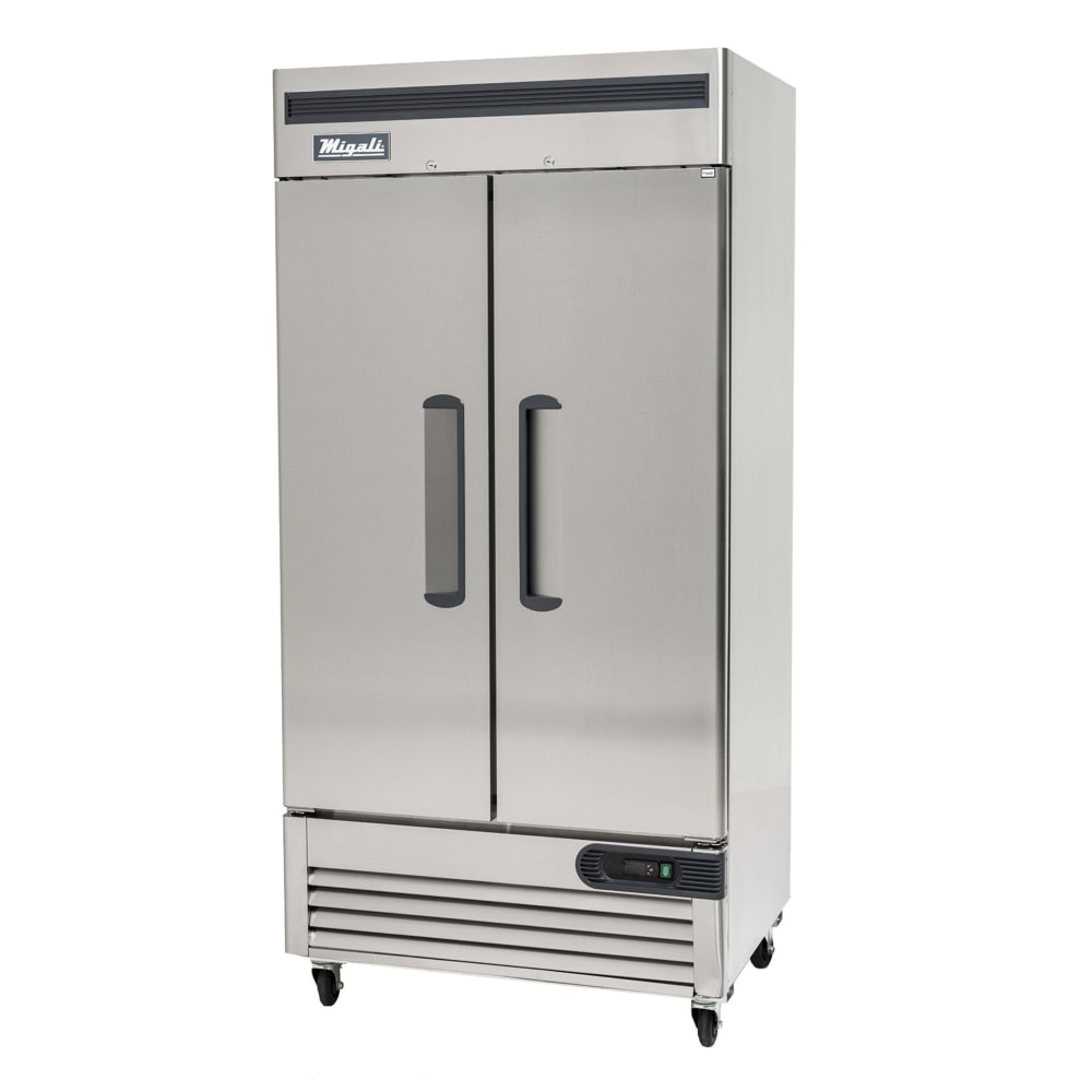 338-C2RB35HC 39 1/2" Two Section Reach In Refrigerator, (2) Left/Right Hinge Solid Doors, 11...