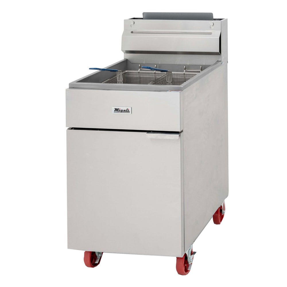338-CF75NG Gas Fryer - (1) 75 lb Vat, Floor Model, Natural Gas