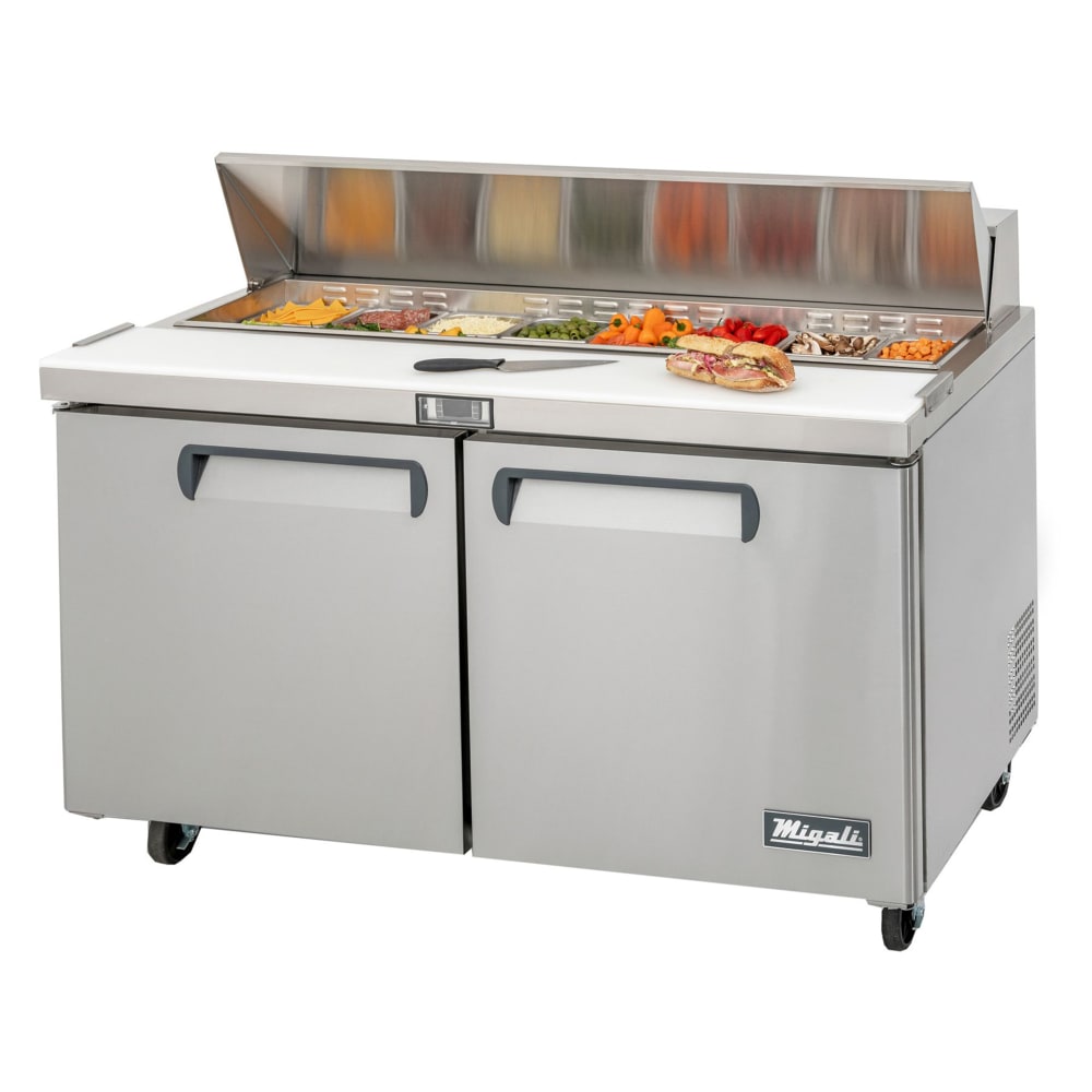 Migali C-SP60-16-HC 60 1/5" Competitor Series® Sandwich/Salad Prep Table w/ Refrigerated Base, 115v