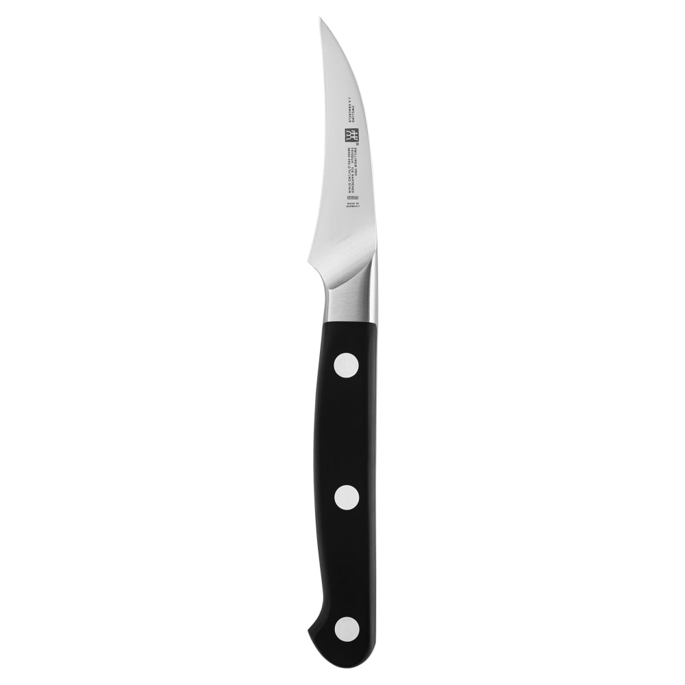 901-38400053 2 3/4" Peeling Knife w/ Black Plastic Handle, High Carbon Stainless Steel