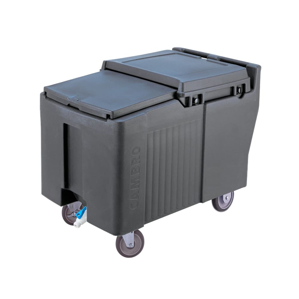 144-ICS175L191 175 lb SlidingLid™ Insulated Mobile Ice Caddy - Plastic, Granite Gray