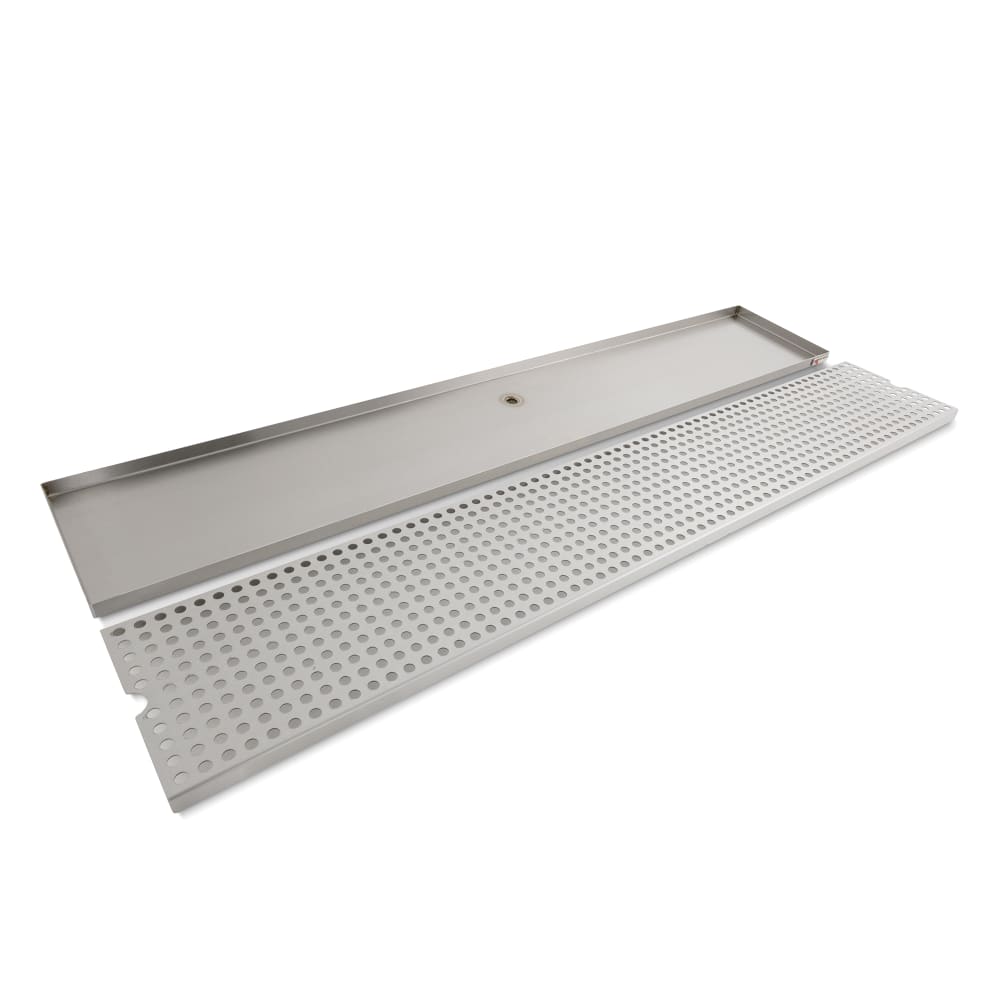 711-DP820D45 Surface Mount Drip Tray Trough w/ 5/8" Drain - 45"W x 8"D, Stainless...