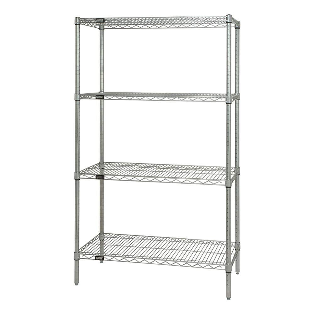 688-AK666674262P Heavy-Duty Shelving Unit for 6' x 6' Walk-In Coolers/Freezers - (4) Le...