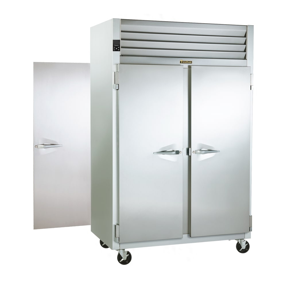 206-AHT232NPUTFHS 52" Two Section Pass Thru Refrigerator, (4) Left/Right Hinge Solid Doors,...