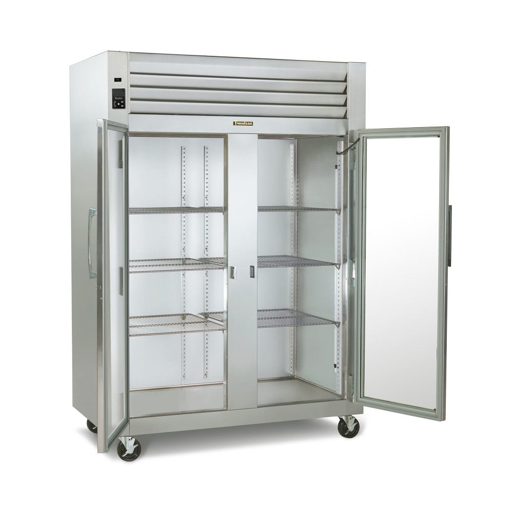 206-AHT332NPUTFHS 76" Three Section Pass Thru Refrigerator, (6) Right Hinge Solid Doors, 115...