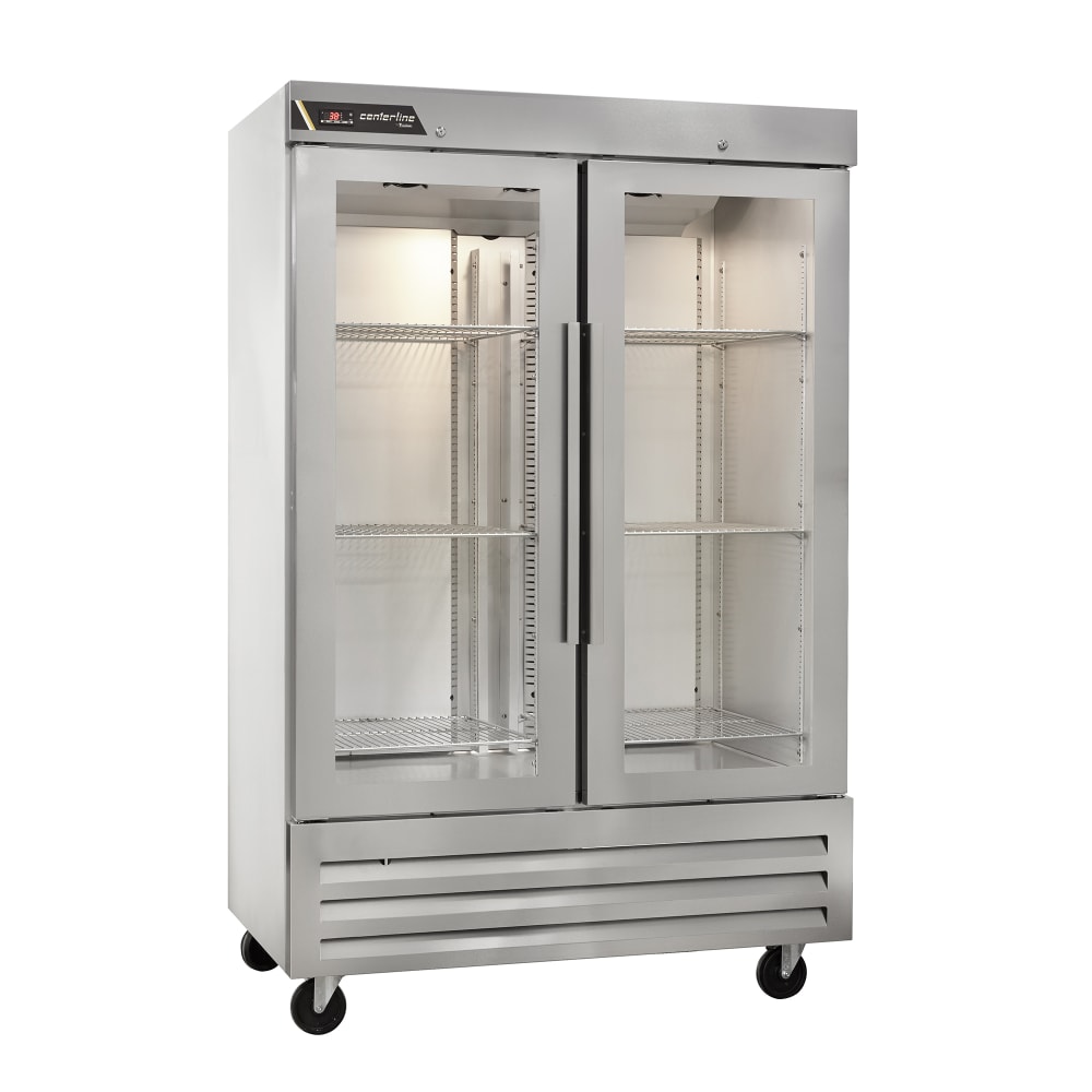 206-CLBM49RFGLL 54" Two Section Reach In Refrigerator, (2) Left Hinge Glass Doors, 115v