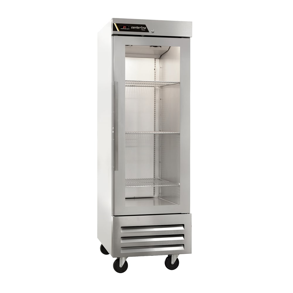 206-CLBM23RHGR 27" One Section Reach In Refrigerator, (2) Right Hinge Glass Doors, 115v