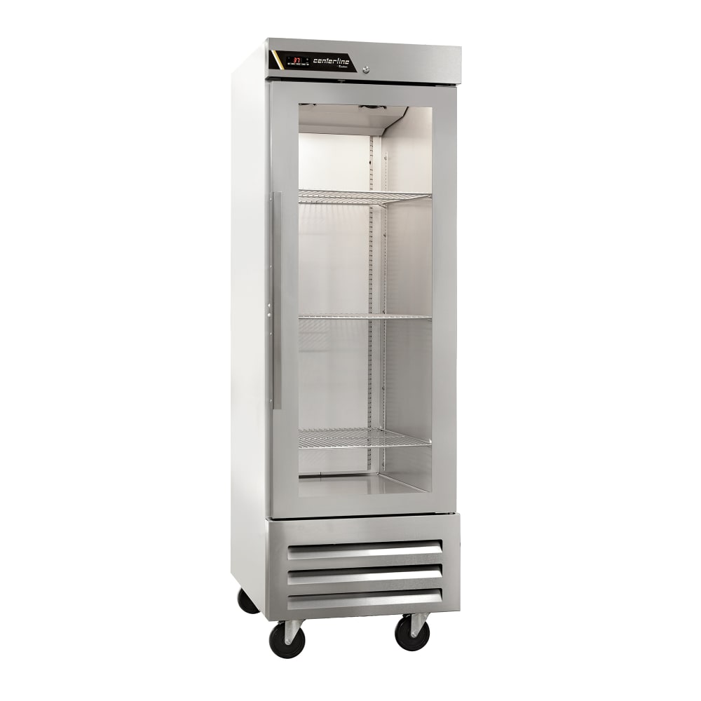 206-CLBM23RFGR 27" One Section Reach In Refrigerator, (1) Right Hinge Glass Door, 115v