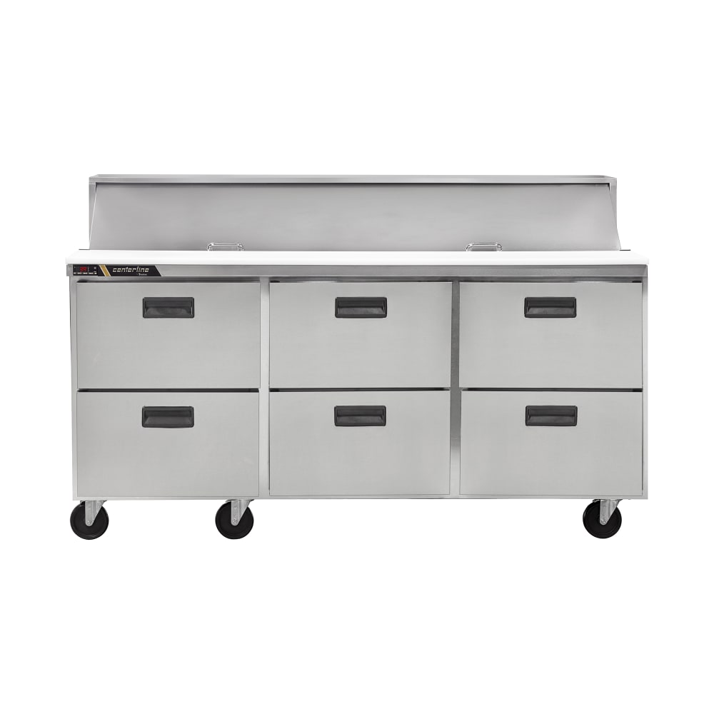 206-CLPT7220DW 72" Centerline™ Sandwich/Salad Prep Table w/ Refrigerated Base, 115v