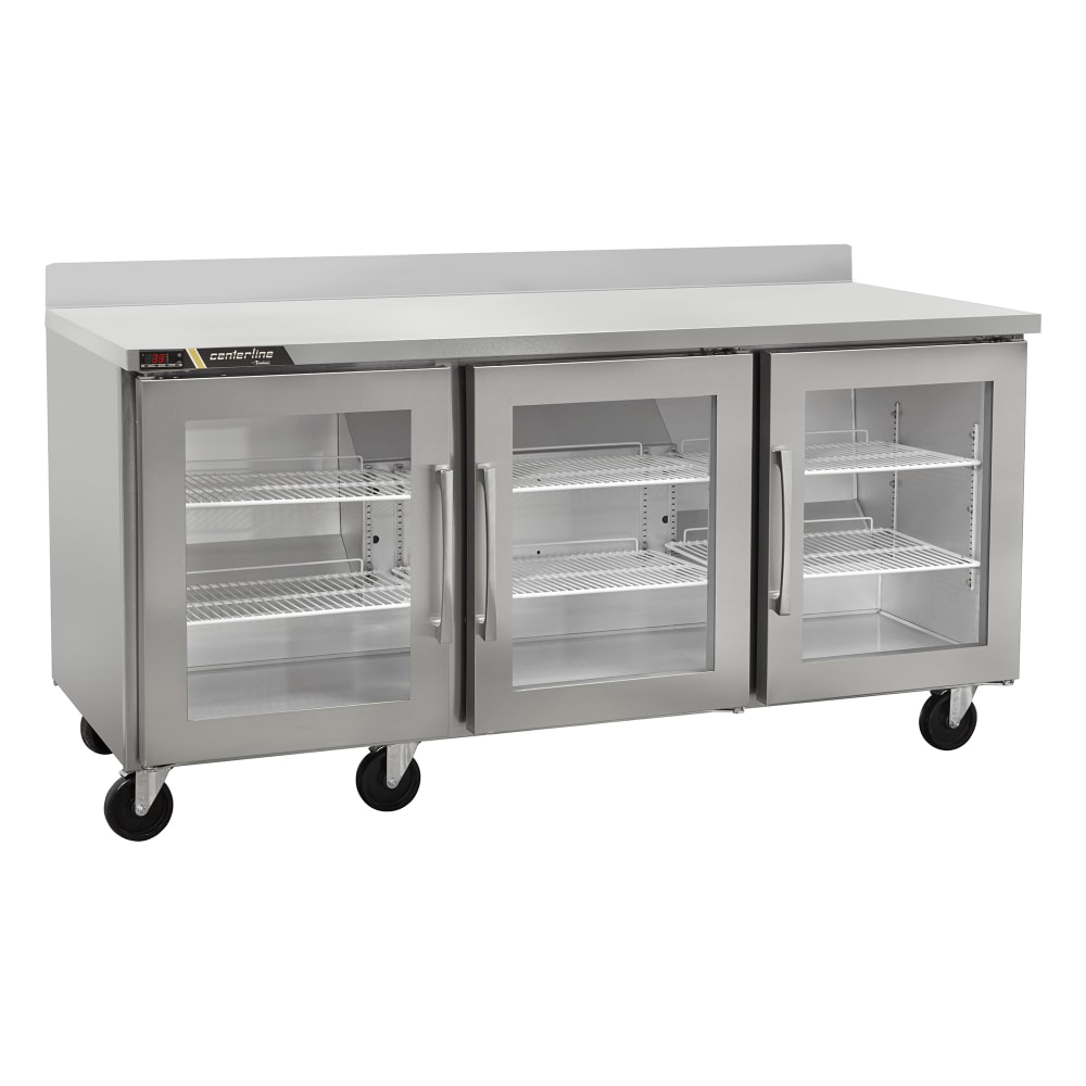 206-CLUC72RGDWTRRR 72" Worktop Refrigerator w/ (3) Sections, 115v