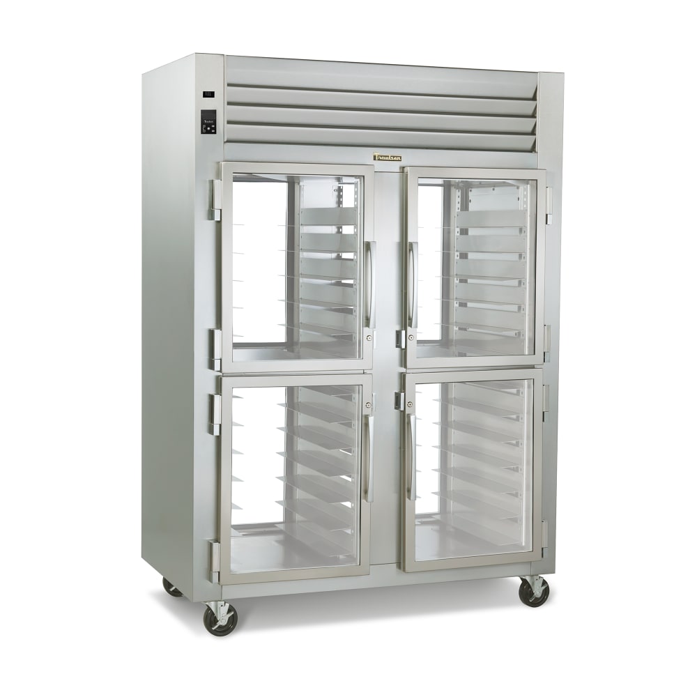 206-G21015P 52" Two Section Pass Thru Refrigerator, (2) Left Hinge Glass Doors, 115v