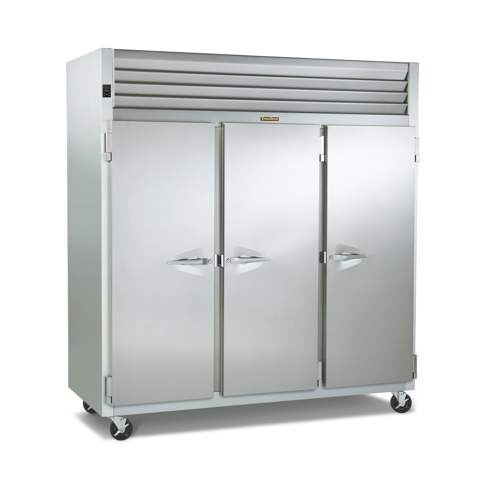 206-G31311 76 3/8" Dealer's Choice Three Section Reach In Freezer, 3 Left/Right Hinge S...